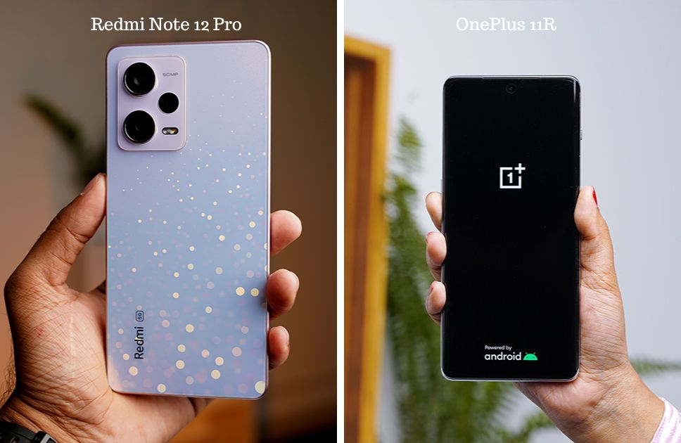OnePlus 11r vs Redmi note 12 pro design