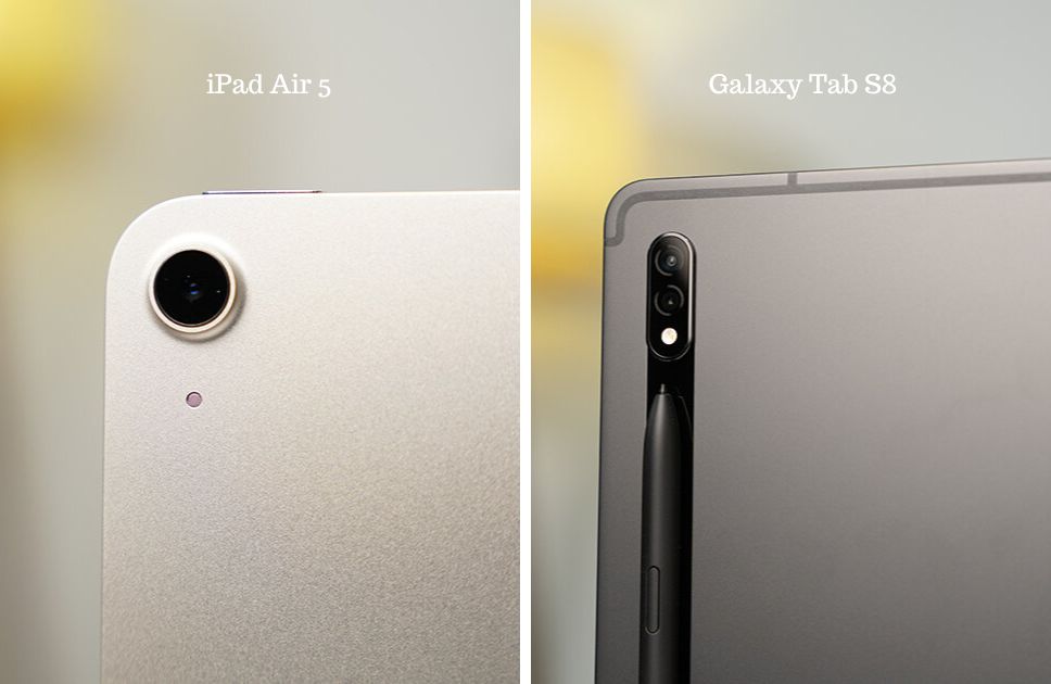 iPad air 5 vs Samsung galaxy tab s8 camera