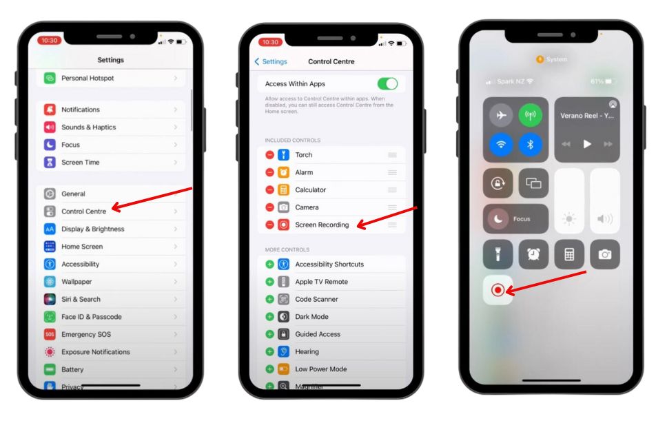 How to screen record on iphone