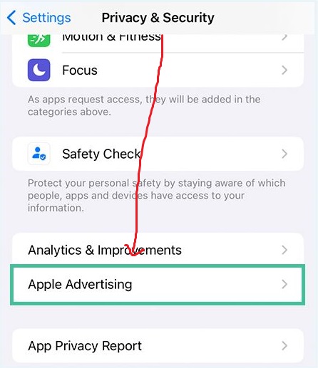 Turn Off Personalized Ads