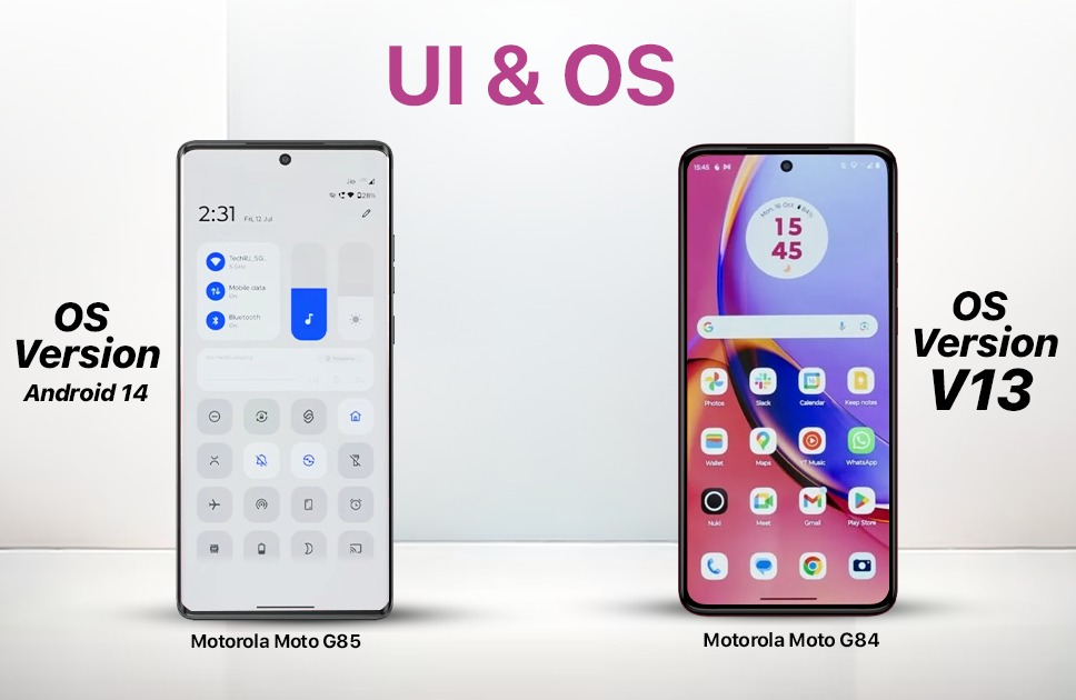 UI & OS Moto G84 5G  Vs  Moto G85 5G